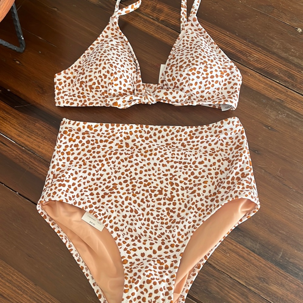 NWT J. Crew Factory Leopard Bikini